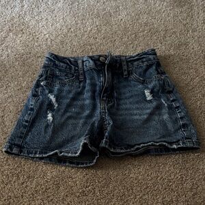 Art Class Distressed Blue Shorts